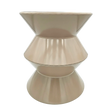 Couchtisch Beistelltisch beige 37x30 Retro Metalltisch rund kleiner Tisch B-Ware - Beistelltisch