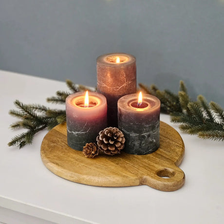 Deko Holzbrett Mango Unterlage rund Aufhängung 24 o 33 cm Tablett Kerzentablett - Dekobrett