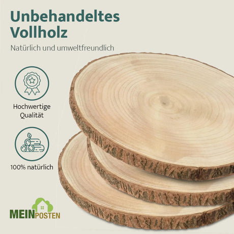 Dekobrett Baumscheibe Holz Holzbrett Brett Tablett Tischdeko Holzscheibe 38-44 - Baumscheibe