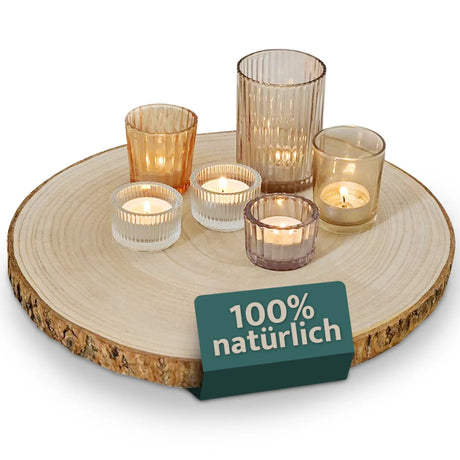 Dekobrett Baumscheibe Holz Holzbrett Brett Tablett Tischdeko Holzscheibe 38-44 - Baumscheibe