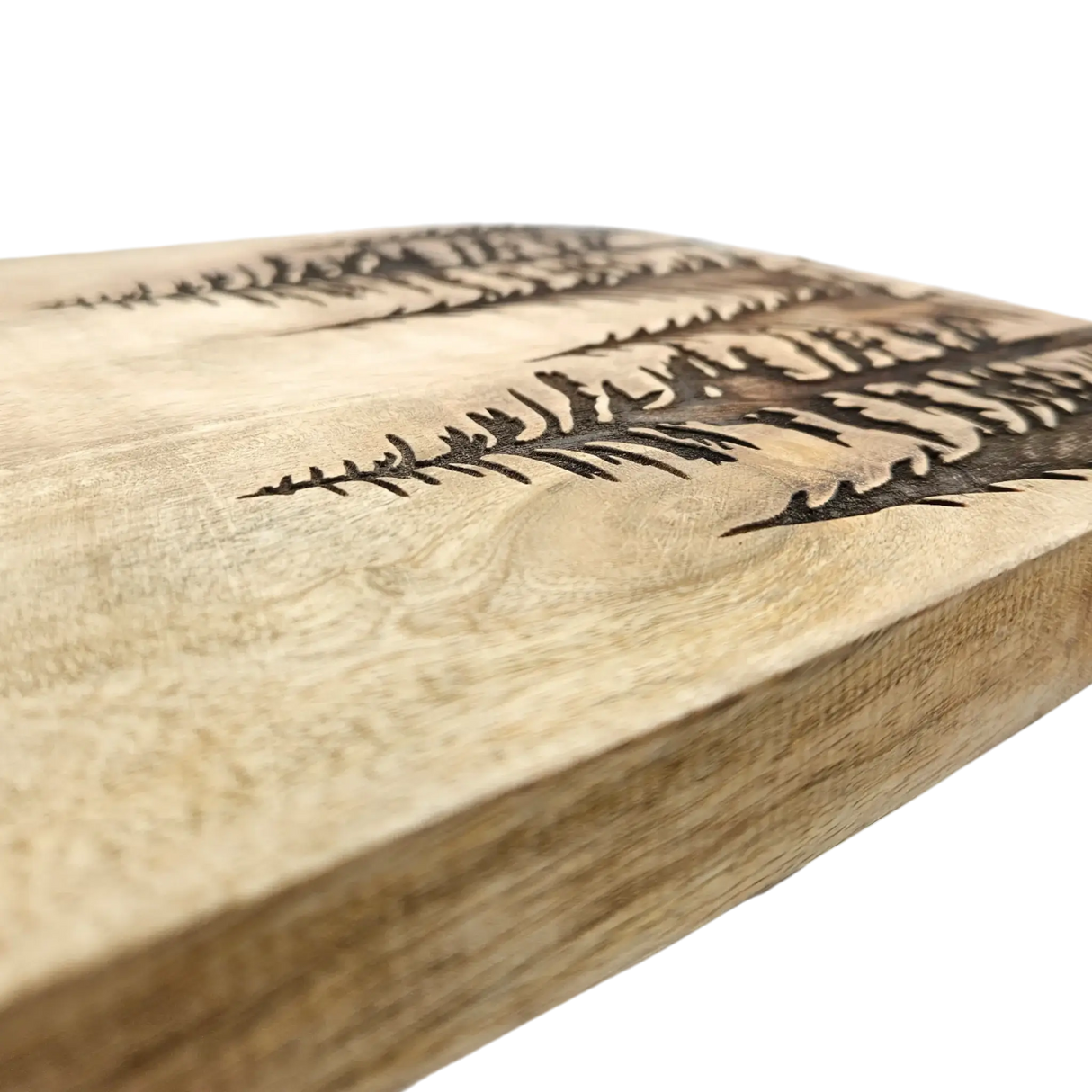 Dekobrett Mangoholz Serviertablett Tablett Wald Baum Kerzentablett 38x21 cm Mangotablett - Dekotablett
