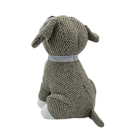 Dekorativer Türstopper für Zuhause und Büro Boden-Türstopper Stofftier karierter Hund - Türstopper