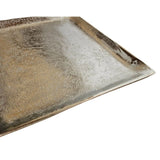 Dekoschale Dekoteller Metall Kerzentablett 20x20 cm Tablett Silber Quadratisch - Dekoteller