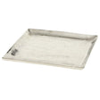 Dekoschale Dekoteller Metall Kerzentablett 25x25 cm Tablett Silber Quadratisch - Dekoteller