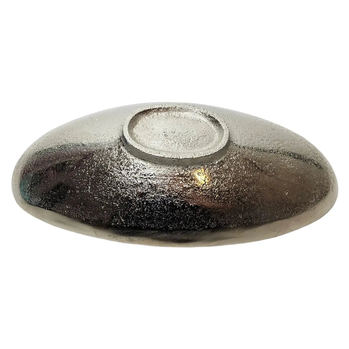 Dekoschale Metall silber Schale Metallschale oval Deko Tischdeko Länge 34 cm - Dekoschale