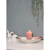 Dekoschale Metall silber Schale Metallschale oval Deko Tischdeko Länge 34 cm - Dekoschale