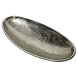 Dekoschale Metall silber Schale Metallschale oval Deko Tischdeko Länge 34 cm - Dekoschale