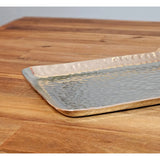 Dekotablett Dekoschale Metall silber Deko Tischdeko Schale Tablett 45 cm B-WARE - Dekotablett