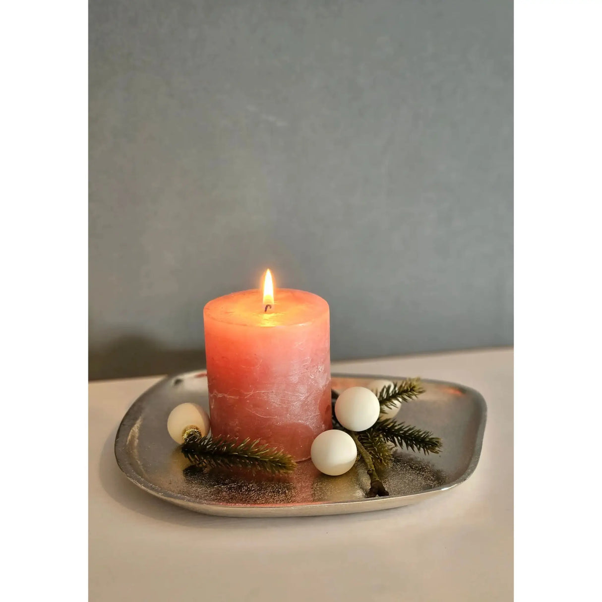 Dekoteller Metall silber Dekoschale Metallteller Deko Schale Teller 20 x 18 cm - Dekoschale