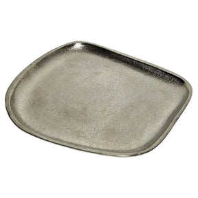 Dekoteller Metall silber Dekoschale Metallteller Deko Schale Teller 20 x 18 cm - Dekoschale