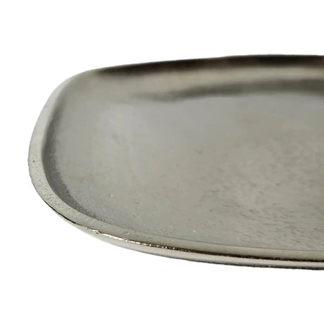 Dekoteller Metall silber Dekoschale Metallteller Deko Schale Teller 25 x 22 cm - Dekoteller