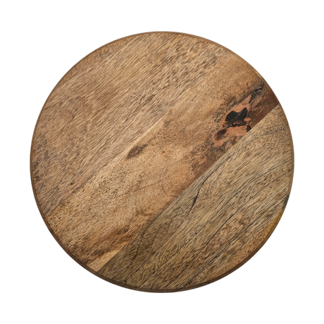 Dekoteller rund auf Füßen Kerzentablett Mangoholz 29 cm Holztablett Blumenhocker Dekorativ - Dekoteller