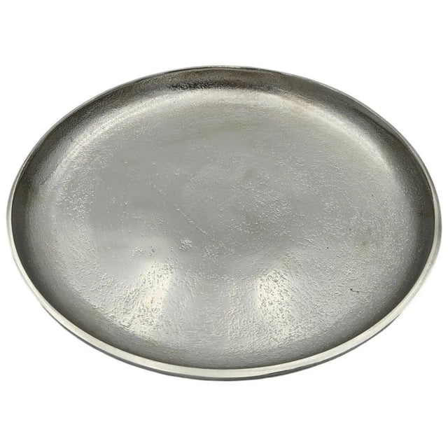 Dekoteller Silber Metall Teller Schale Dekotablett Kerzenteller Dekoschale Ø20cm - Dekoteller