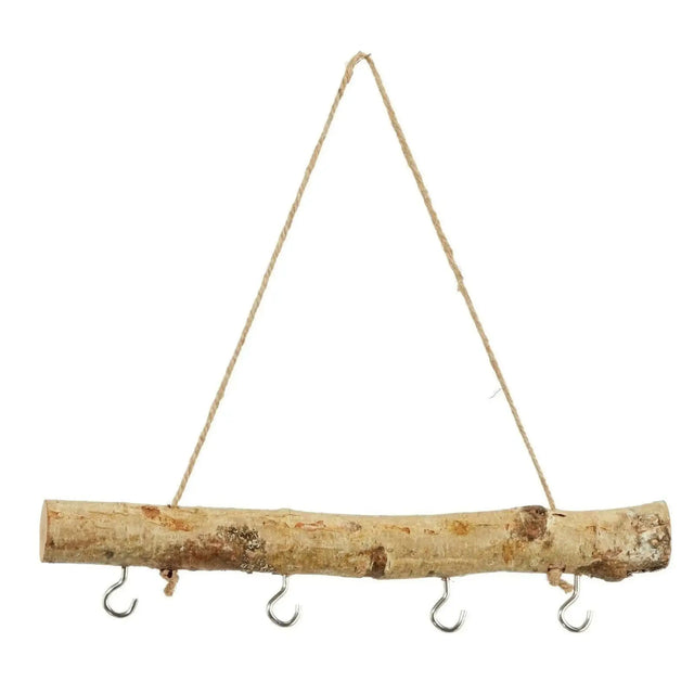 Dekozweig Holz 4 Haken Fensterhänger braun natur Deko Landhaus Ast Dekoast 30 cm - Dekozweig
