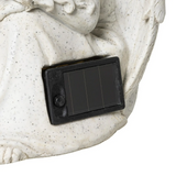 Engel Figur Gartendeko Solar Gartenfiguren Außen LED 20x21x16 Schutzengel Vogeltränke - Solarleuchte