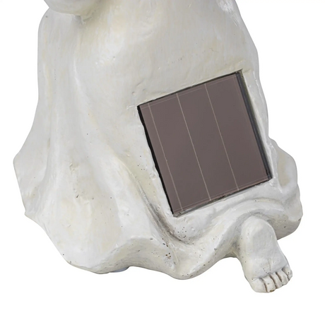 Engel Figur Gartendeko Solar Gartenfiguren Außen LED 22x16 Schutzengel Grab - Solarleuchte