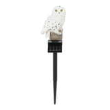Eule Schneeeule Solarleuchte Lampe Garten Laterne Solar Figur Beleuchtung Gartenstecker - Solarleuchte