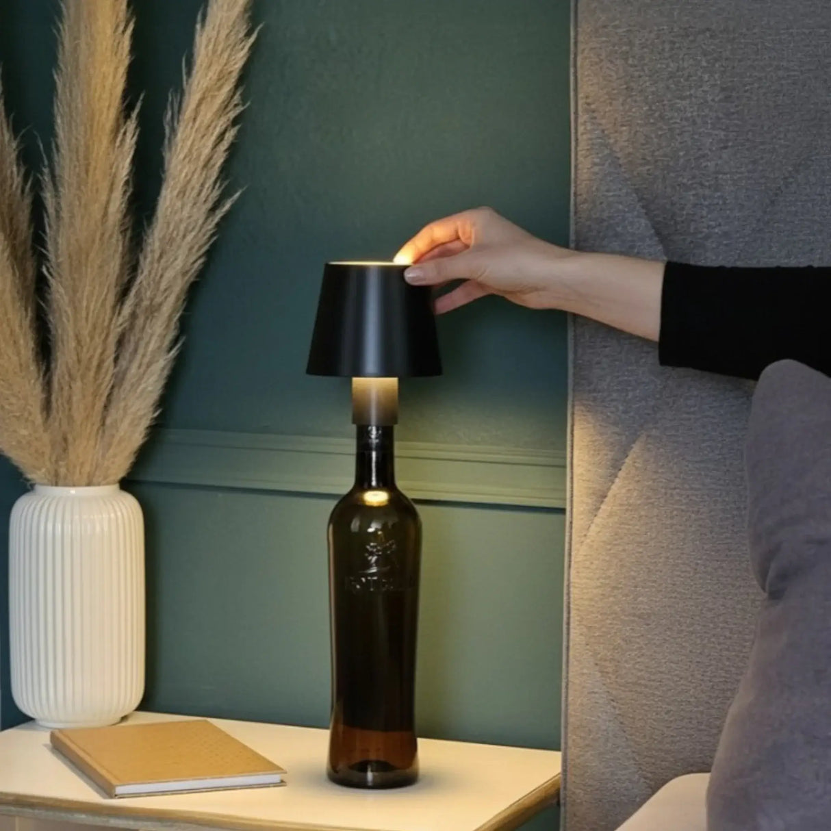 Flaschenlampe Aufsatz für Flasche LED Aufladbar warmweiß Touch Leuchte Lampe - Leuchte Touch