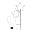 Gartenstecker Stern LED Weihnachtsbeleuchtung batterie Timer warmweiß 50x98 cm - Gartenstecker Stern