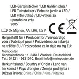 Gartenstecker Stern LED Weihnachtsbeleuchtung batterie Timer warmweiß 50x98 cm - Gartenstecker Stern