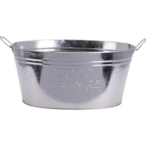 Getränkekühler Zink Wanne Oval 24 Liter Eiseimer Sektkühler Eiskübel 50x23 cm - Getränkekühler