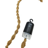 Hängelampe LED Braun Seil Macrame Hängeleuchte Timer Fernbedienung Ø15cm Lampe - Hängelampe