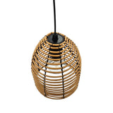 Hängeleuchte LED Rattan Optik Außen Innenbereich 18x16 cm Gartenbeleuchtung - Hängeleuchte