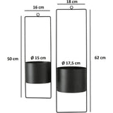 Hängetopf Blumentopf Metall schwarz indoor outdoor Balkon Fenster Blumenampel 2er set - Blumenampel Set