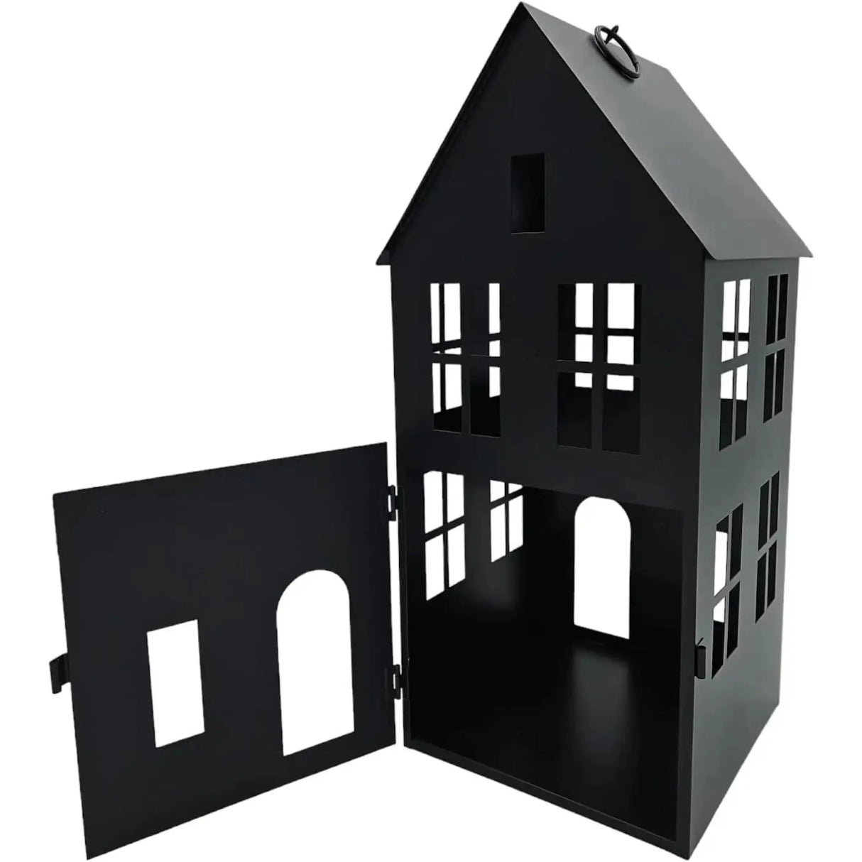 Haus Metall schwarz Dekoration meinposten 3 Set Laternen Windlicht - Windlicht Laternenhäuser