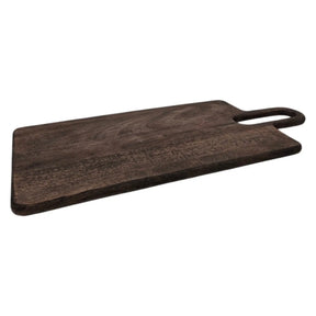Holzbrett Schneidebrett Servierbrett braun 55x25 Dekobrett Kerzenbrett mit Griff Mangoholz - Serviertablett