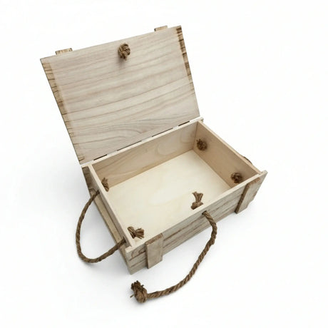 Holzkiste mit Deckel Kiste Schatzkiste Schatztruhe braun mit Deckel - Holzkiste