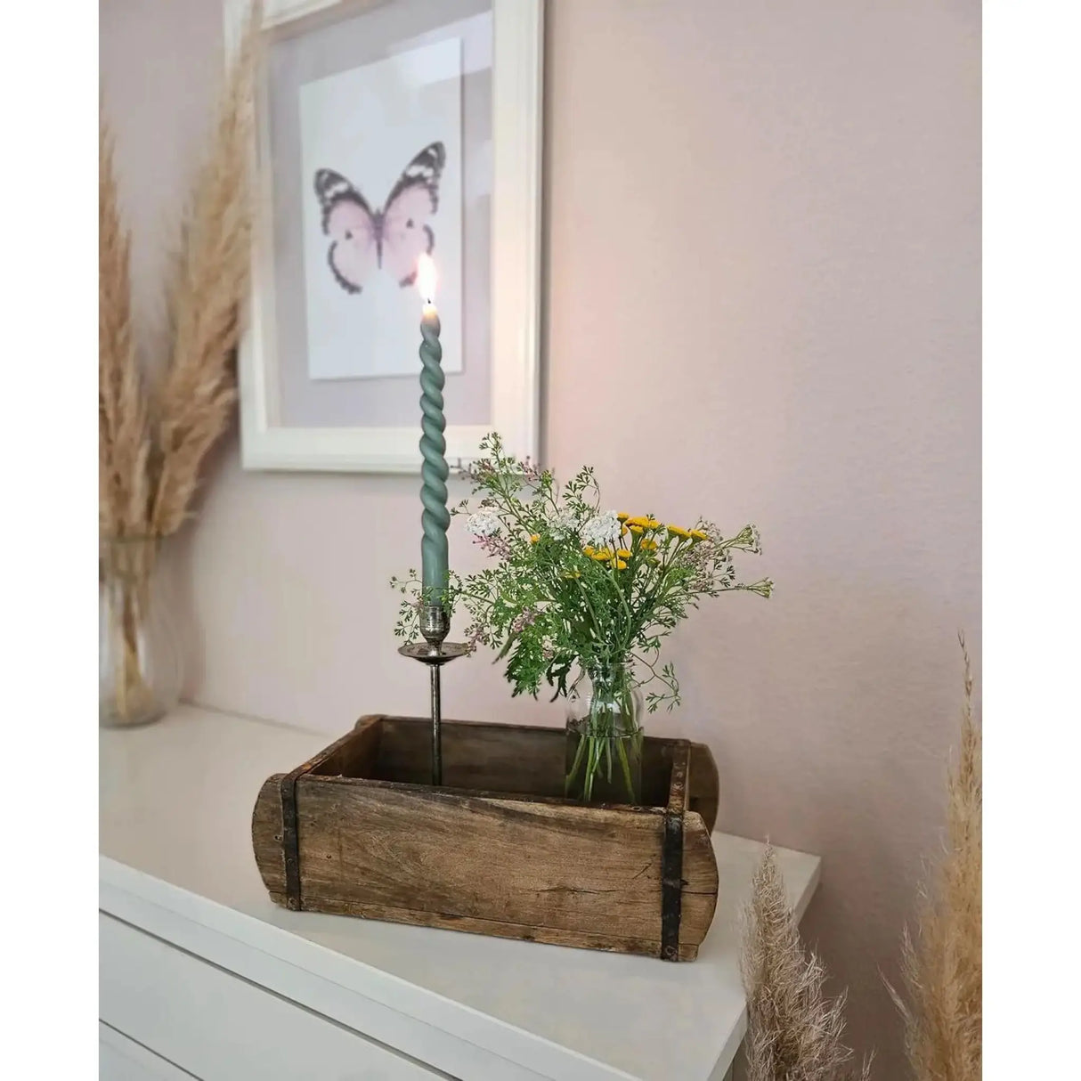 Holzkiste Ziegelform Ziegelsteinform Kiste recyceltes Holz Kasten 30 cm - Holzkiste