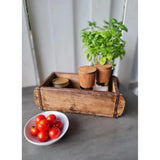 Holzkiste Ziegelform Ziegelsteinform Kiste recyceltes Holz Kasten 30 cm - Holzkiste