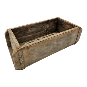 Holzkiste Ziegelform Ziegelsteinform Kiste recyceltes Holz Kasten 31 cm Original rustikal - Holzkiste