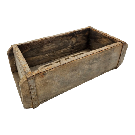 Holzkiste Ziegelform Ziegelsteinform Kiste recyceltes Holz Kasten 31 cm Original rustikal - Holzkiste