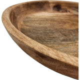 Holzschale Mangoholz Dekoschale rund Schale für Lebensmittel natur braun Ø 30 cm - Holzschale