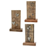 Holzschild MAMA Holztafel Geschenk Muttertag Mutter Schild Mangoholz Höhe 20 cm - Holzschild