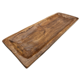 Holztablett Holzbrett Dekoschale Holzschale braun 58x22 cm Kerzentablett Dekobrett XXL - Dekobrett