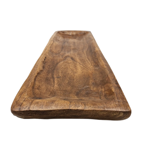 Holztablett Holzbrett Dekoschale Holzschale braun 58x22 cm Kerzentablett Dekobrett XXL - Dekobrett