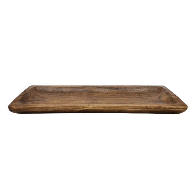 Holztablett Holzbrett Dekoschale Holzschale braun 58x22 cm Kerzentablett Dekobrett XXL - Dekobrett