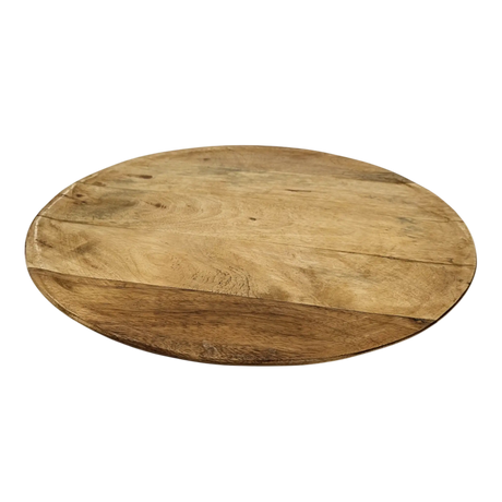 Holzteller Dekoteller rund hellbraun dunkelbraun 37 cm Kerzenteller Mangoholz - Dekoteller