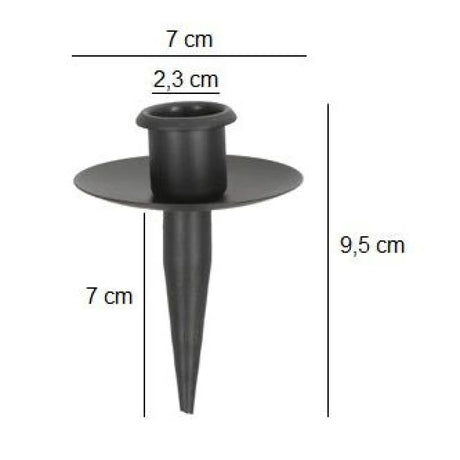 Kerzenhalter für Flaschen Metall schwarz Stabkerzenhalter Tülle für Kranz - Stabkerzenhalter