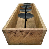 Kerzenhalter Kerzenständer Tablett Holz Mangoholz Advent Deko für 4 Kerzen 53 cm - Adventskranz