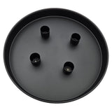 Kerzenteller Kerzentablett magnetische Kerzenhalter Tablett schwarz Metall 25 cm - Kerzenhalter