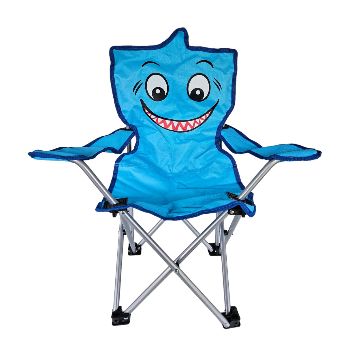 Kinderklappstuhl Campingstuhl Gartenstuhl Kinder Klappstuhl camping Kinderstuhl - Hai blau - Campingstuhl für Kinder