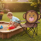 Kinderstuhl Campingstuhl Anglerstuhl Klappbar Affe Forsch Elefant Katze Getränkehalter - Campingstuhl für Kinder