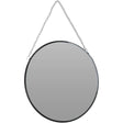 Kleiner Spiegel rund Wandspiegel Deko Metall Glas Dekospiegel schwarz Ø 20 cm - Kleiner Spiegel
