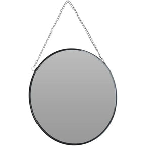 Kleiner Spiegel rund Wandspiegel Deko Metall Glas Dekospiegel schwarz Ø 20 cm - Kleiner Spiegel