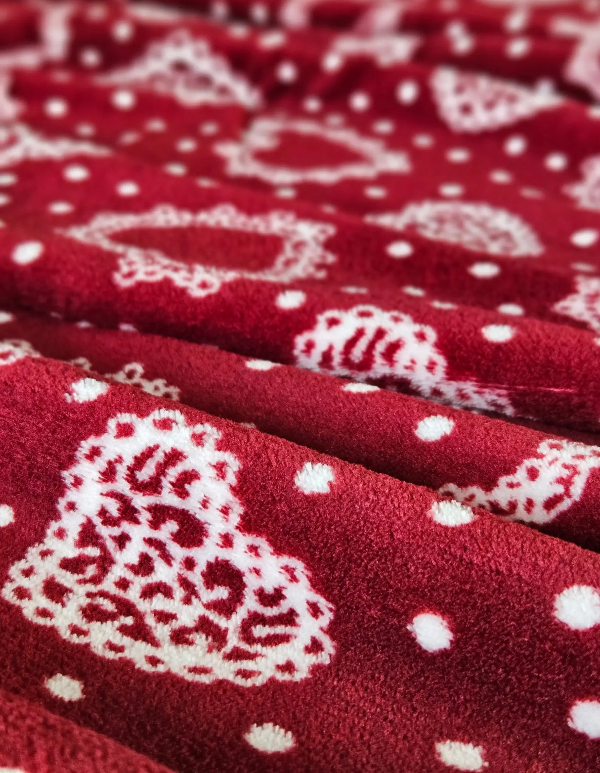 Kuscheldecke Decke Tagesdecke Herz 150x200 cm Creme Grau Beige Rot Wohndecke - Rot - Wohndecke