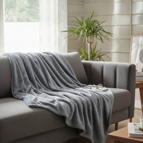 Kuscheldecke Flauschig Weich XXL180x220 Mikrofaser Wohndecke Tagesdecke Flanell - Wohndecke